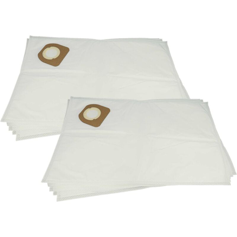10x Sacs compatible avec Dewalt DCV586MK aspirateur - microfibre non tissée, type m, 55cm x 34cm blanc - Vhbw