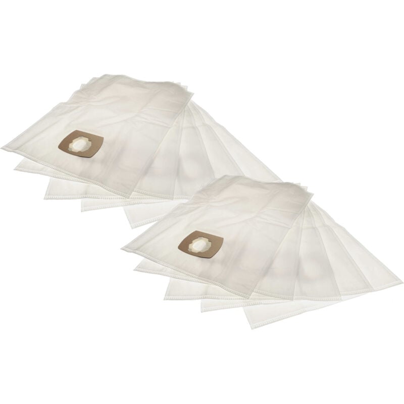 10x Sacs compatible avec Flex vce 45 m ac aspirateur - microfibres non tissées, 34cm x 30cm blanc - Vhbw