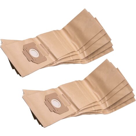 vhbw 10x sacs compatible avec Ghibli 590K aspirateur - papier, marron