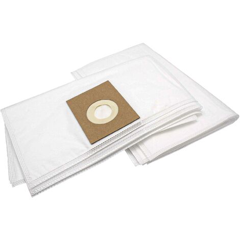 vhbw 10x Sacs compatible avec Ghibli AS 10 P, 7, 10 aspirateur - microfibres non tissées, 37,5cm x 23cm, blanc