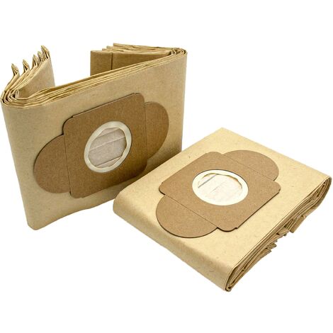 vhbw 10x Sacs compatible avec Ghibli Champion aspirateur - papier, 21,5cm x 16cm, couleur sable