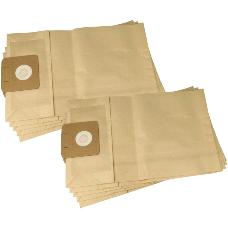 10x Sacs compatible avec Harema hv 9 s aspirateur - papier filtre, ta 1, 40cm x 24cm marron - Vhbw