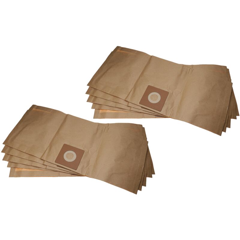 10x Sacs compatible avec Kärcher nt 301 aspirateur - papier marron - Vhbw