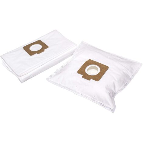 vhbw 10x Sacs compatible avec Krups 943, 945, 946, 956, 975, 997, Compact 1200E aspirateur - microfibre non tissée, 28,5cm x 19cm blanc