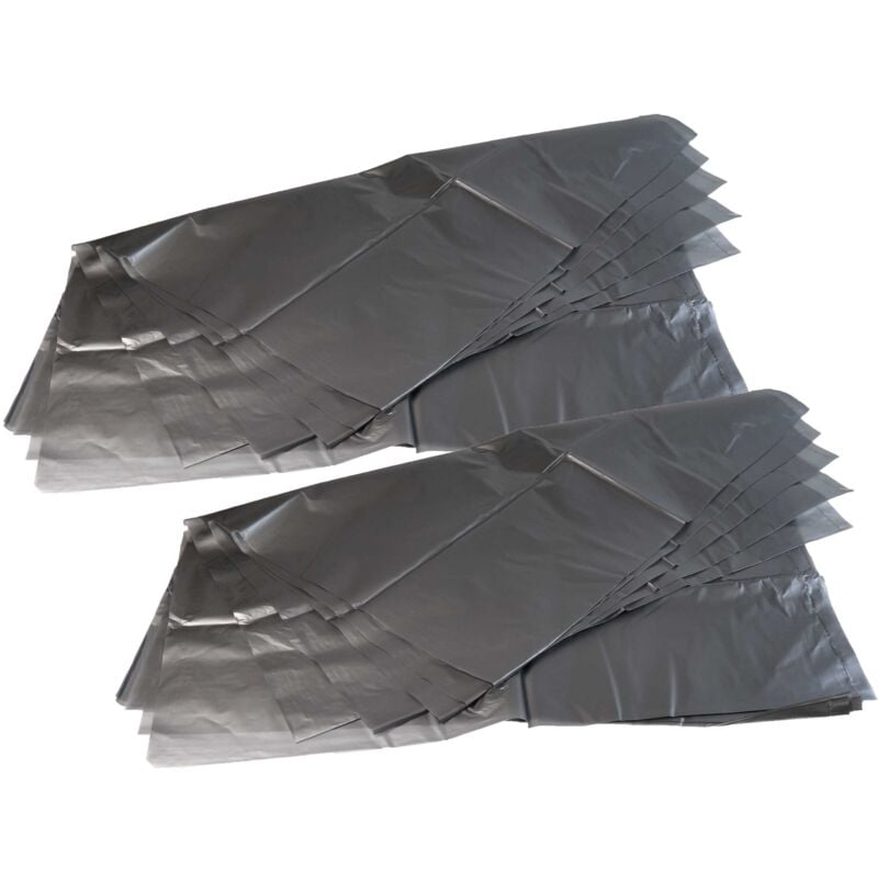 10x Sacs compatible avec Makita DVC155L, DVC157L, VC003GL, DVC150L aspirateur - polyéthylène, 64cm x 66cm gris argenté - Vhbw