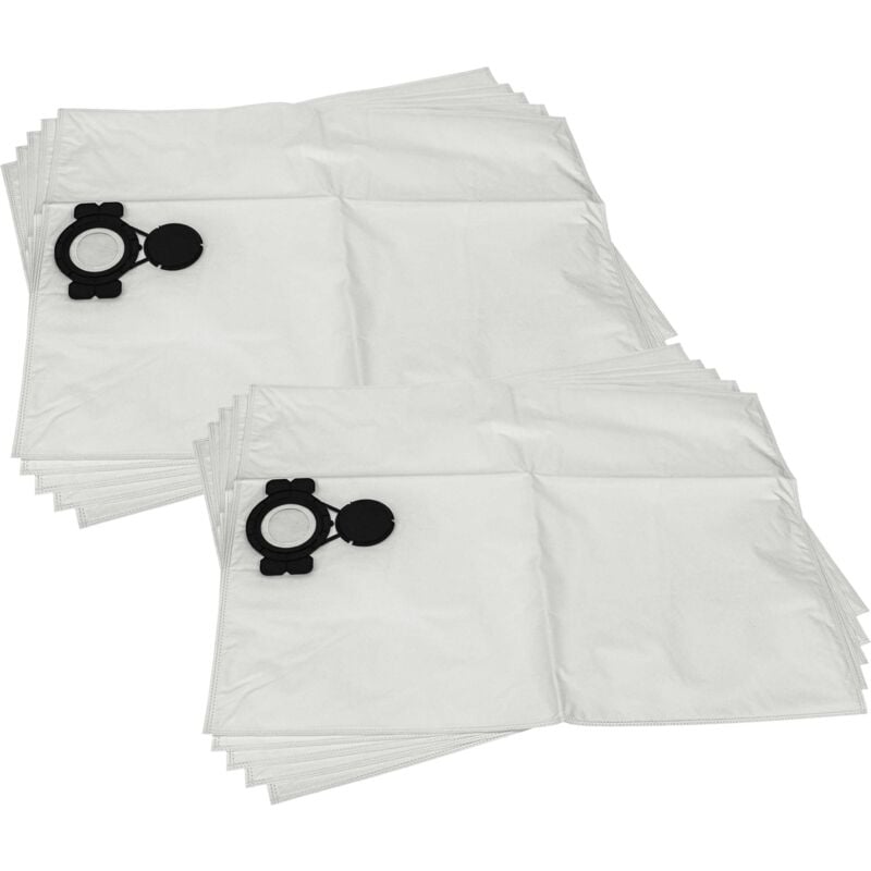 10x Sacs compatible avec Milwaukee as 30 mac, as 42 mac, as 30 lac aspirateur - toison, volume de 30l, 74cm x 51cm blanc - Vhbw