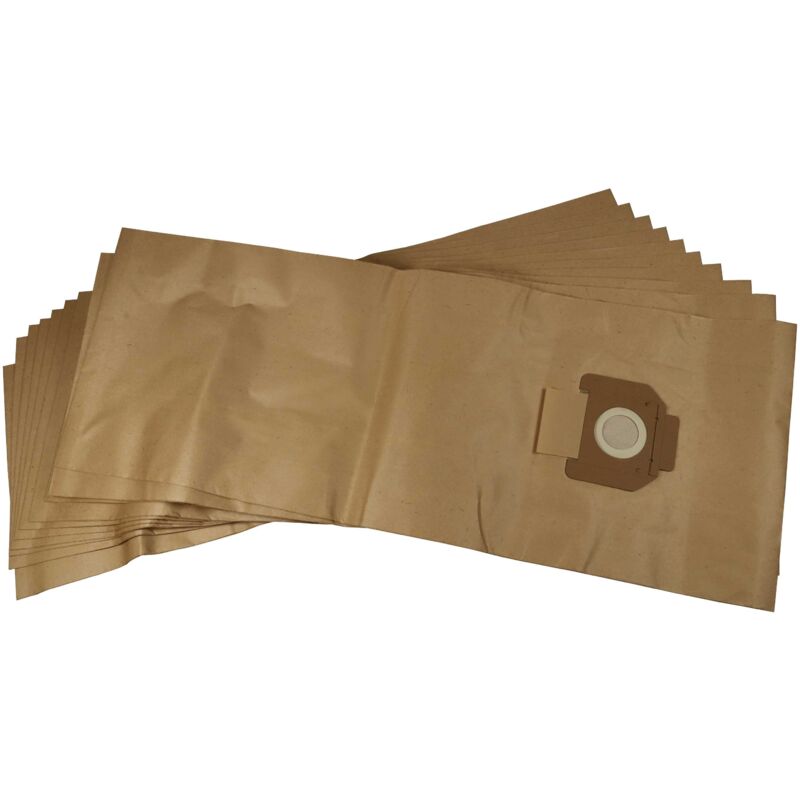 10x Sacs compatible avec Nilfisk Attix 791-2M/B1, 791-2M B1 aspirateur - papier, 94cm x 35cm marron - Vhbw