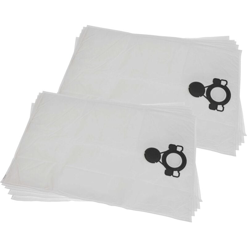 10x Sacs compatible avec Nilfisk Flex s 44 l ac, S44 aspirateur - microfibres non tissées, 52,5cm x 39cm blanc - Vhbw