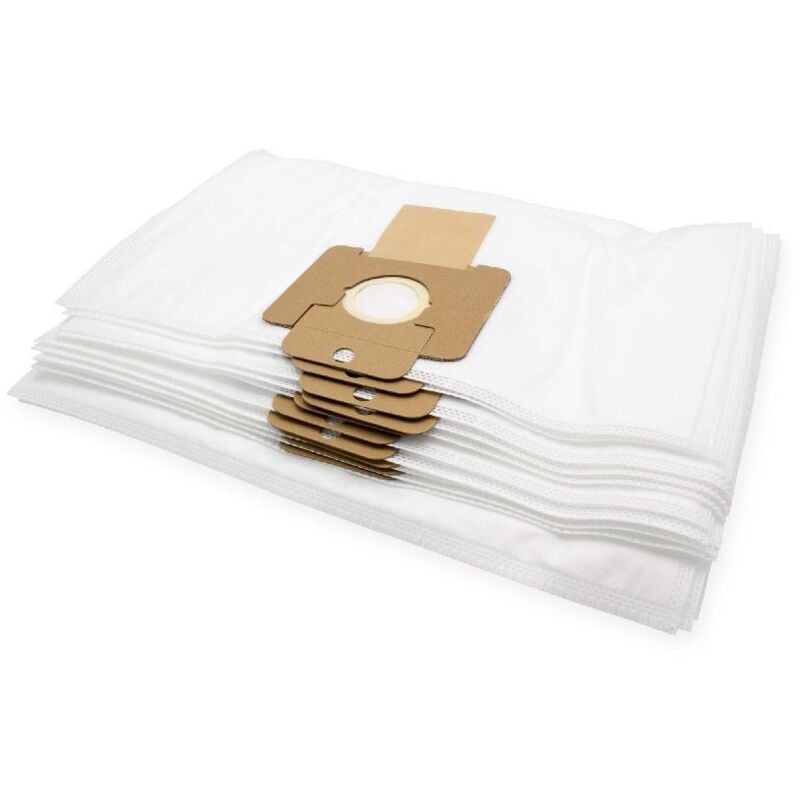 10x sacs compatible avec Nilfisk gwd 300, 320, 335 aspirateur - microfibres non tissées, blanc - Vhbw