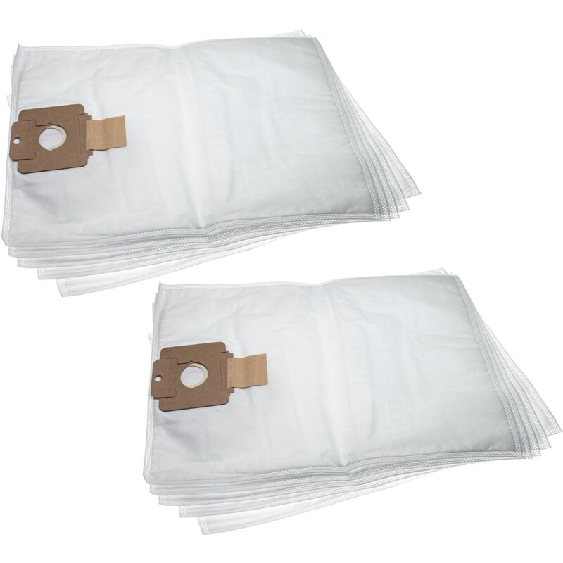 10x Sacs compatible avec Nilfisk VAC1320, VAC1120, WD135, VAC1335, WD120 aspirateur - microfibre non tissée, 53,3cm x 39,8cm blanc - Vhbw