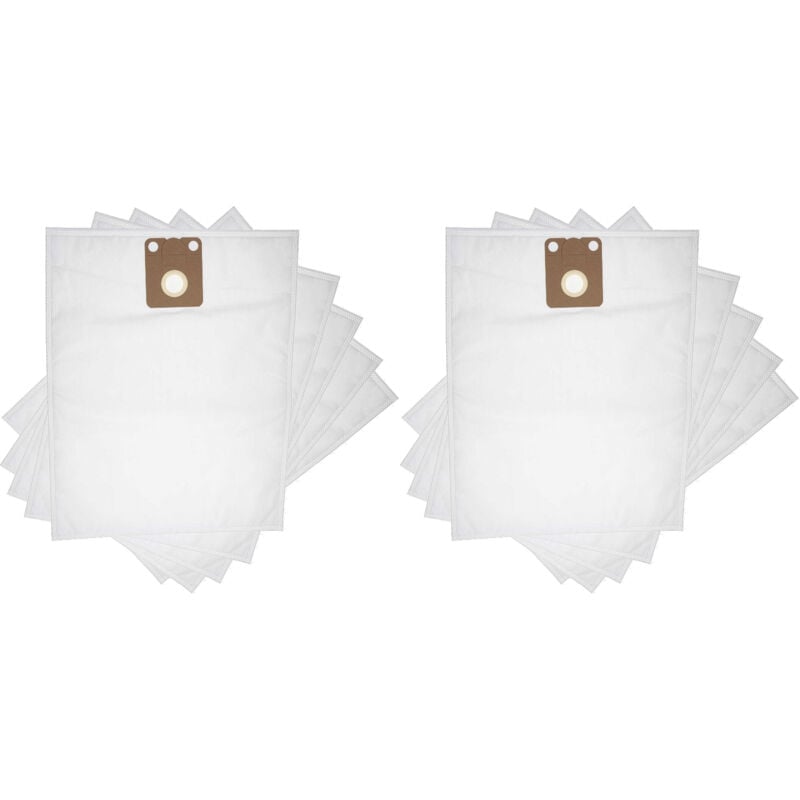 10x Sacs compatible avec Nilfisk VP300 r aspirateur - microfibre non tissée, 42,5cm x 27cm blanc - Vhbw