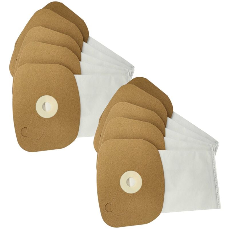 10x Sacs compatible avec Sprintus BoostiX 36V, BoostiX, BoostiX iGo aspirateur - microfibre non tissée, 36cm x 17cm blanc - Vhbw