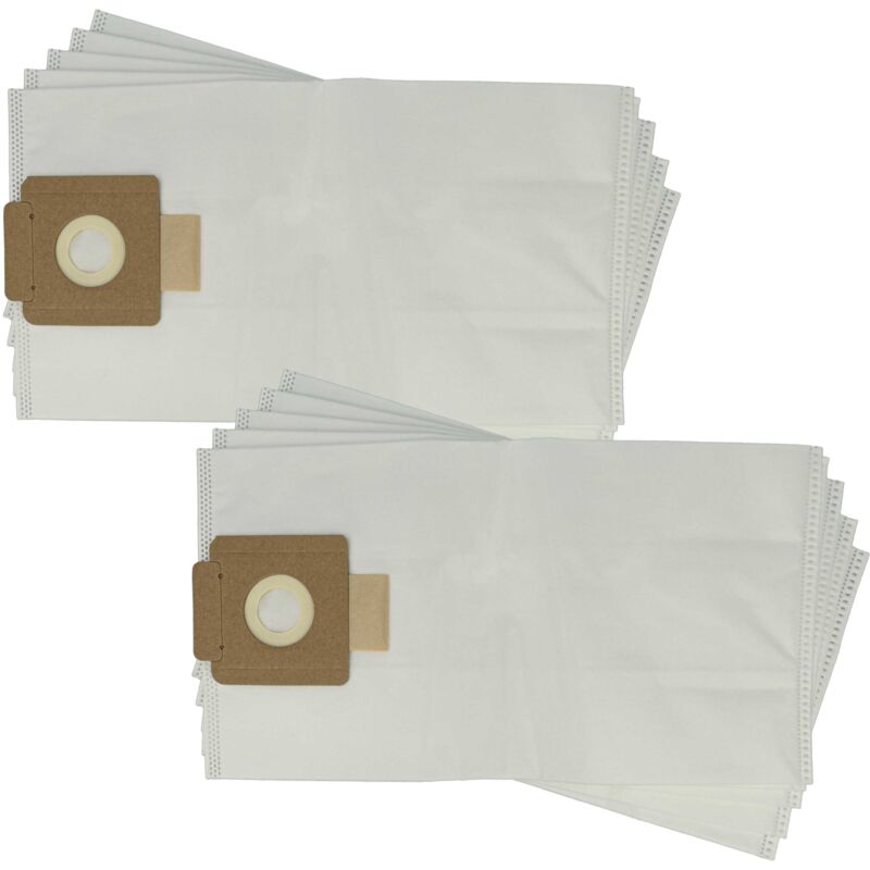 10x Sacs compatible avec Sprintus Era Tec, Era Pro Comfort, Era Pro, Era Evo aspirateur - microfibre non tissée, 42cm x 22,3cm blanc - Vhbw