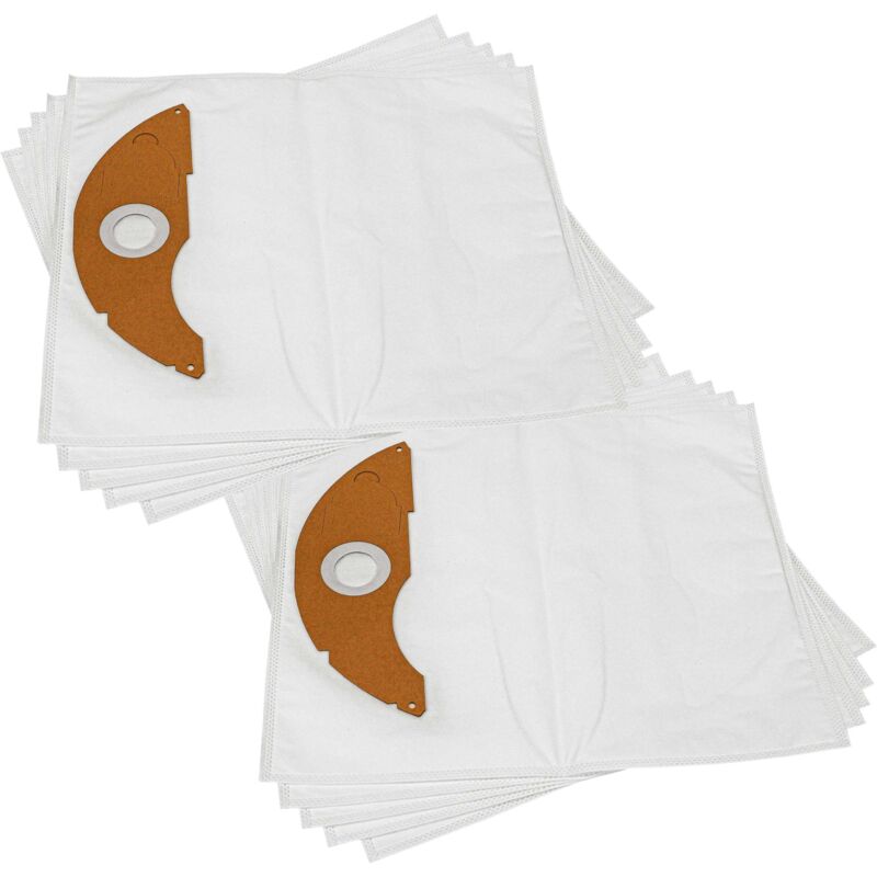 10x Sacs compatible avec Starmix eCRAFT APL-1422, PL-1422, 1422 aspirateur - microfibre non tissée, 49cm x 42cm blanc - Vhbw