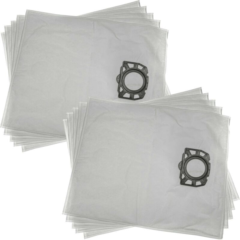 10x Sacs remplacement pour Kärcher 2.863-314.0, kfi 357 pour aspirateur - microfibre non tissée, 53cm x 44cm blanc - Vhbw