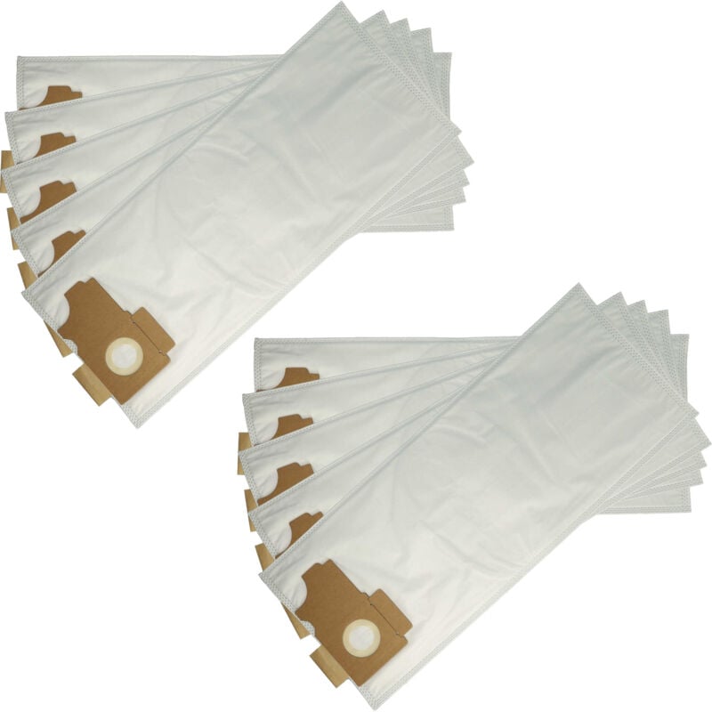 10x Sacs remplacement pour Kärcher 6.904-311.0 pour aspirateur - microfibres non tissées, 35cm x 25cm blanc - Vhbw