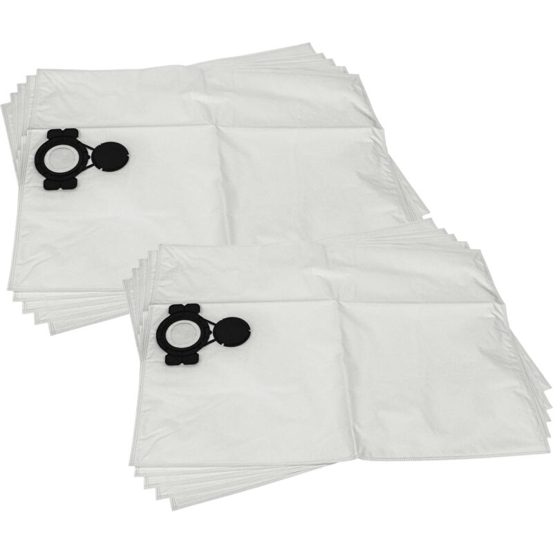 10x Sacs remplacement pour Milwaukee 4932459689 pour aspirateur - toison, volume de 30l, 74cm x 51cm blanc - Vhbw