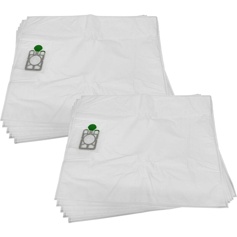 10x Sacs remplacement pour Numatic NVM-4BH, 604019 pour aspirateur - microfibre non tissée, 76cm x 63cm blanc - Vhbw
