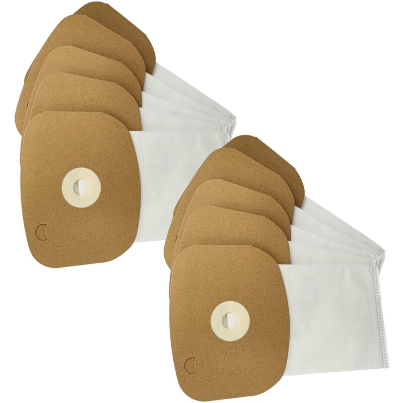 vhbw 10x Sacs remplacement pour Sprintus 119102 pour aspirateur - microfibre non tissée, 36cm x 17cm blanc
