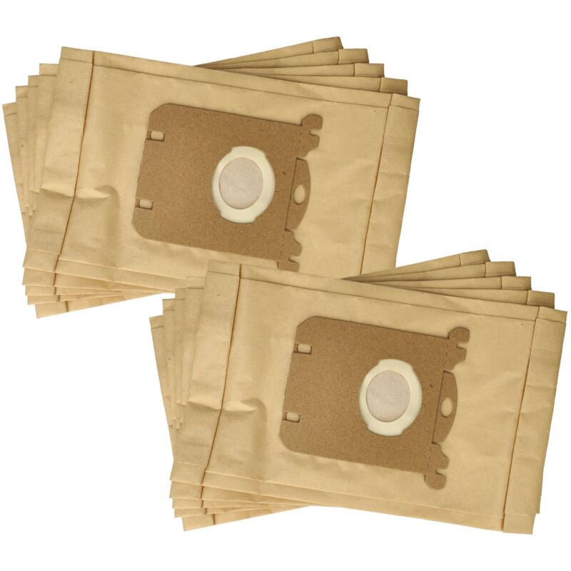 10x Staubsaugerbeutel kompatibel mit aeg aeo, aeq, AESG300, AG8800, AJG6700, AirMax aam Staubsauger - Papier, 25,8cm x 16,2cm, Sandfarben - Vhbw