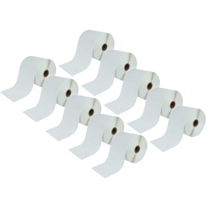 Vhbw - 10x Thermal Label Roll 101.5mm x 152mm (500 Label) compatible with Zebra ZT600, ZT510 Label Maker - Self-Adhesive