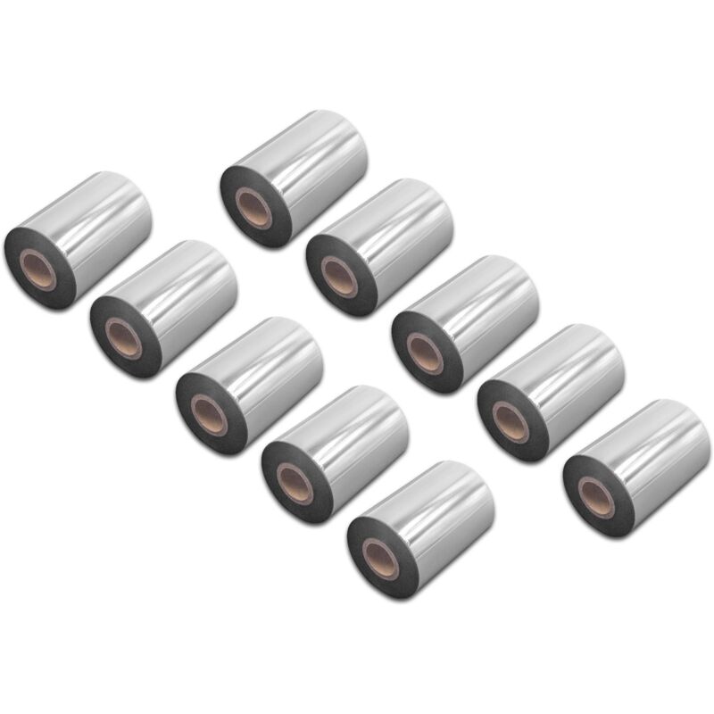 Vhbw - 10x Thermal Ribbon compatible with Godex RT860i, ZX1200i, RT730 Label Printer, 90 mm x 300 m, Wax Resin, Black