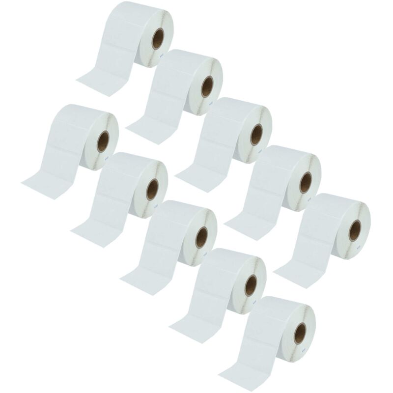 Vhbw - 10x Thermal Transfer Label Roll 31.7mm x 57.15mm (1000 Label) compatible with Zebra ZT600, ZT510, ZT400 Label Maker