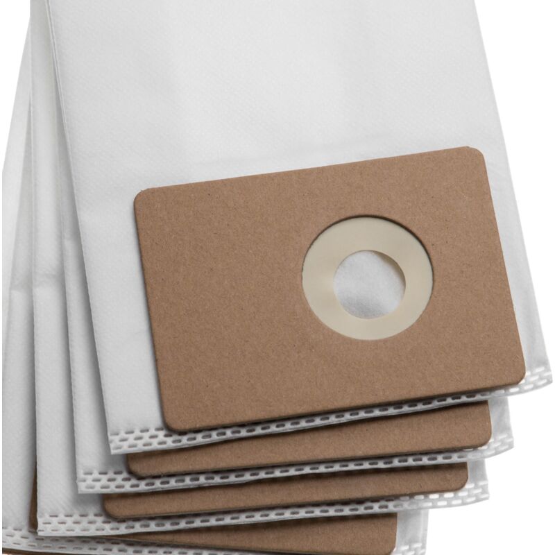 10x Vacuum Cleaner Bag compatible with Clarke CarpetMaster 112, 115, 212, 215, 218 Vacuum Cleaner - microfleece, 44.1 cm x 12.8 cm, White - Vhbw