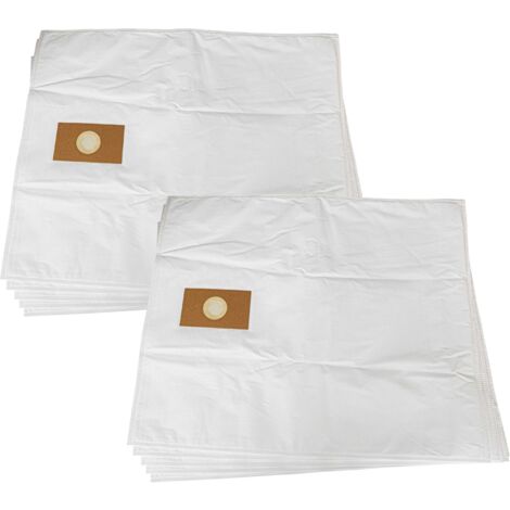 vhbw 10x Vacuum Cleaner Bag compatible with CleanTrack Vac-Line 70, 80, 90, 70 Big Mouth Vacuum Cleaner, 77 cm x 63 cm, White