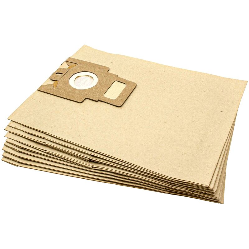 10x Vacuum Cleaner Bag compatible with Lloyds 865/818 Vacuum Cleaner - Paper, 28.5 cm x 22 cm, Sand-Coloured - Vhbw