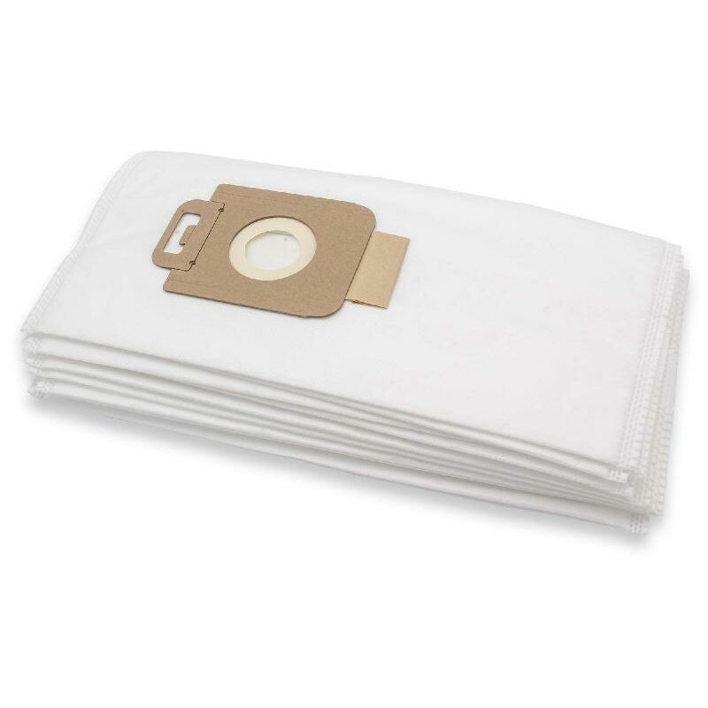 10x Vacuum Cleaner Bag compatible with Miostar hn 4400 Compact Super, hn 4300 Compact Super Vacuum Cleaner, Microfleece, 30.5 cm x 16 cm, White - Vhbw