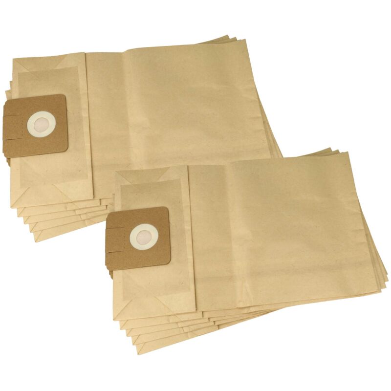 10x Vacuum Cleaner Bag compatible with Taski s 12, s 4, s 5, Hurricane Samba, s 10 Vacuum Cleaner, filter paper, ta 1, 40 cm x 24 cm, Brown - Vhbw
