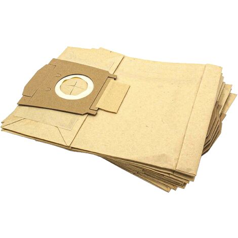 vhbw 10x Vacuum Cleaner Bag Replacement for Menalux 2900 (DCT 51), T 51 B for Vacuum Cleaner, paper, 30 cm x 21 cm, Sand-Coloured