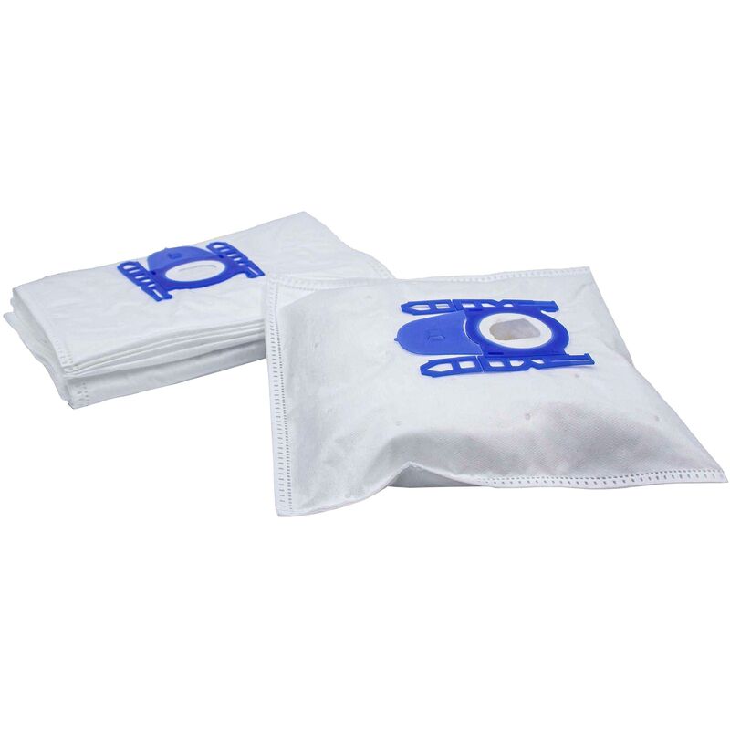 10x Vacuum Cleaner Bag compatible with Bosch Alpha 20, 21, 24, 210, 221 Vacuum Cleaner - Microfleece, 27 cm x 20 cm, Blue, White - Vhbw