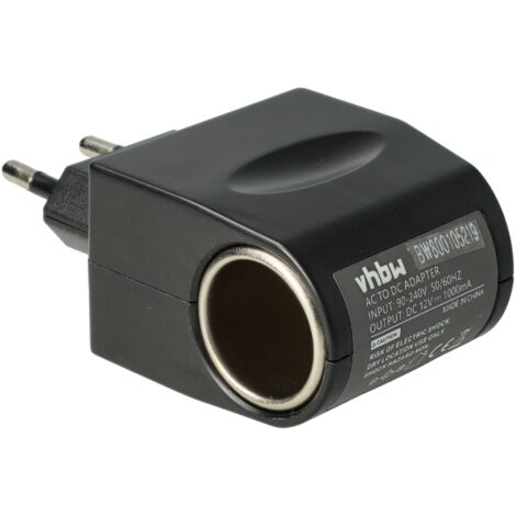 vhbw 12V KfZ-Anschluss Adapter auf 220V, Spannungswandler 1000mA kompatibel mit Boardnetz Ladekabel, Ladegeräte