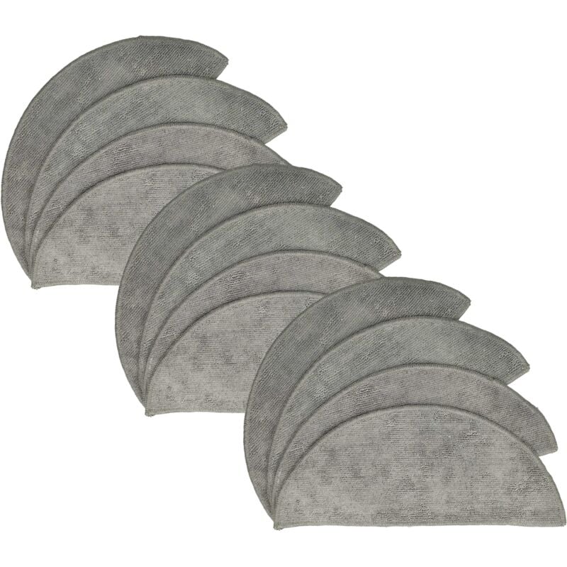 12x compatible avec Lefant T700, M571, M501A aspirateur robot - chiffon en microfibre - Vhbw