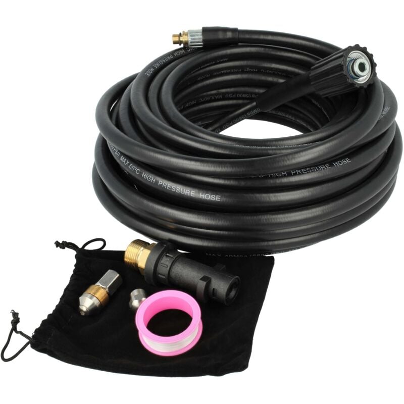 Vhbw - 15m Tuyau haute-pression compatible avec Kärcher k 6,3, 6.460 t 400, 6.250 jubilee T400, 6.200 T400, 6.550 t 300, 6.56 nettoyeur haute pression