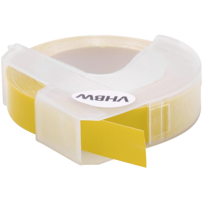 Vhbw - 3d Embossing Label Tape Compatible With Dymo So720020 1540, Organizer Xpress 12965 Label Printer 3m X 9 Mm, White On Yellow