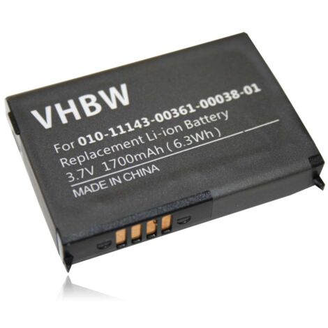 vhbw 1x Akku Ersatz für Garmin 361-00038-01, 010-11143-00 für GPS Navigation Navi (1700 mAh, 3,7 V, Li-Ion)