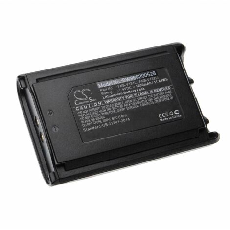 vhbw 1x Akku Ersatz für Yaesu / Vertex FNB-V132Li, FNB-V131Li für Funkgerät, Walkie Talkie (1600 mAh, 7,4 V, Li-Ion)