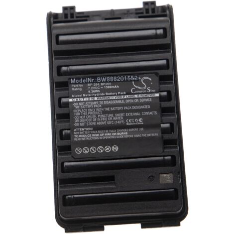 vhbw 1x Akku kompatibel mit Icom IC-V80, IC-U80, IC-V80E Funkgerät, Walkie Talkie (1300 mAh, 7,2 V, NiMH)