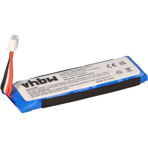 vhbw 1x Akku kompatibel mit JBL Flip 4 Special Edition, 4 Lautsprecher Boxen Speaker (3000 mAh, 3,7 V, Li-Polymer) - Ersatz für GSP872693 03A, P763098 03A, GSP872693 01