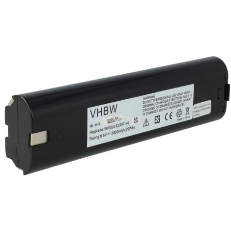vhbw 1x batería compatible con Makita DA391DW, DA391DWB, DA391D, DA391DRA, DA391DWD, DA390DW, DA390D herramienta (3000 mAh, NiMH, 9,6 V)