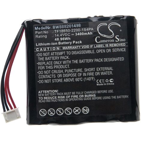vhbw 1x batería compatible con Marshall Kilburn radio digital (3400 mAh, 14,4 V, Li-Ion)