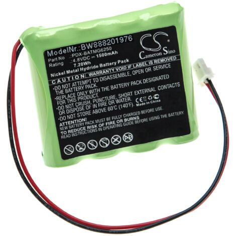 vhbw 1x batería compatible con Paradox Magellan MG6250 Control Panel sistema de alarma (1500 mAh, 4,8 V, NiMH)