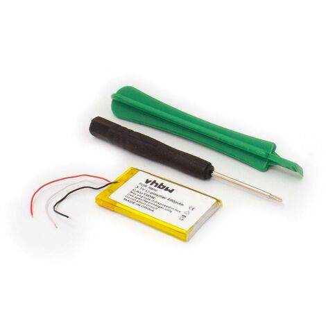 vhbw 1x batteria compatibile con Apple iPod Nano A1137, 1a generazione, 1G, MA004LL/A MP3 music player lettore musicale (400mAh, 3,7V, Li-Poly)