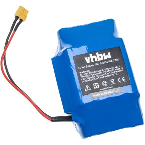 vhbw 1x batteria compatibile con Bluewheel HX600 segway (5200mAh, 36V, Li-Ion)