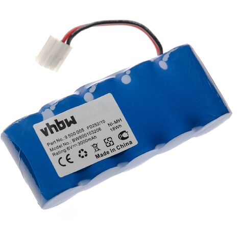 vhbw 1x batteria compatibile con Bosch Rollfix FDD087D serrande, cancelli (3000mAh, 6V, NiMH)