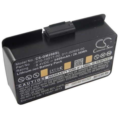 vhbw 1x batteria compatibile con Garmin GPSMap 376, 376C, 276c, 276, 278, 378, 296, 478, 396 navigatore GPS (3400mAh, 8,4V, Li-Ion)