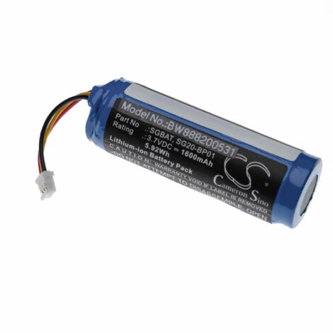 vhbw 1x batteria compatibile con Intermec SG20BHPHC, SG20BHP, SG20B2DHC, SG20B 2DHC lettore di codici a barre, POS (1600mAh, 3,7V, Li-Ion)